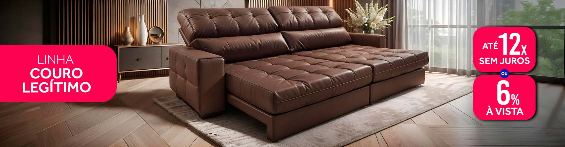 Sofás de Couro Legítimo Sofás de Couro Legítimo