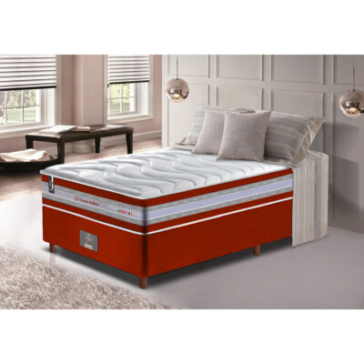 0 - Conjunto Cama Box Solteiro de Molas Ensacadas D33 Cama inBox