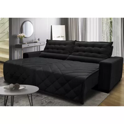 0 - Sofá 2,32m Retrátil e Reclinável com Molas Cama inBox Plus Te