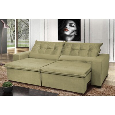 0 - Sofá Montenegro 2,12 Mts Retrátil, Reclinável com Molas no As