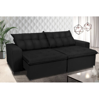 0 - Sofá Retrátil e Reclinavel Oklahoma 2,52 Mts Com Molas e Pill