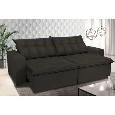 0 - Sofá Retrátil e Reclinavel Oklahoma 2,92 Mts Com Molas e Pill