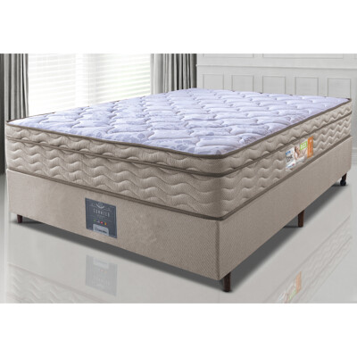 Cama Box Casal Colchão OrtoFirm + Box 138x188x67 One Face Espuma D33 Dourado