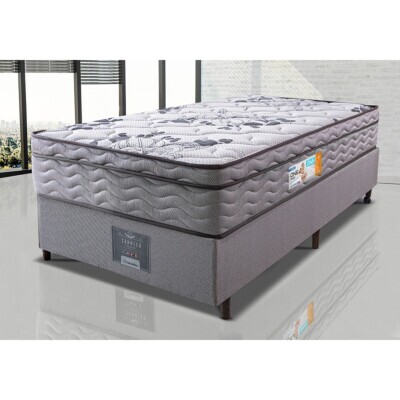 Cama Box Solteiro Colchão OrtoFirm + Box 88x188x67 One Face Espuma D45 Cinza