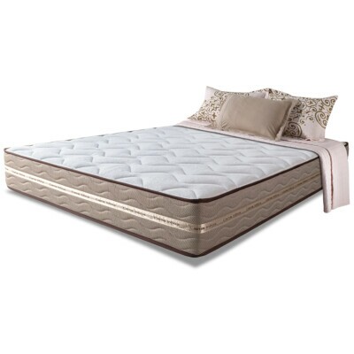Colchão Super King de Molas Ensacadas 193x203x22 Cama inBox Smart Gold Bege