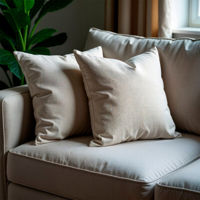 Kit 2 Capas de Almofadas Boucle Bege Claro 45x45cm Cama inBox