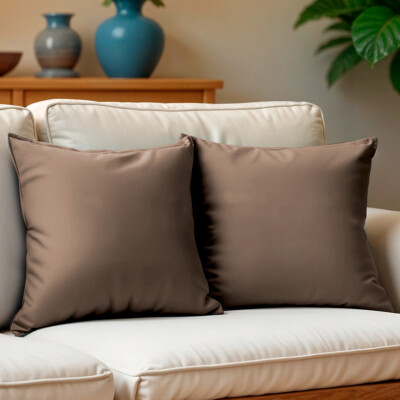 Kit 2 Capas de Almofadas Velusoft Castor 45x45cm Cama inBox