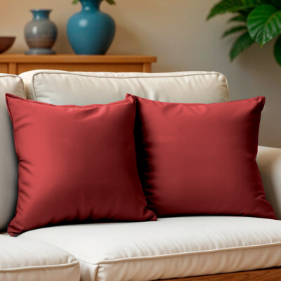 Kit 2 Capas de Almofadas Velusoft Vermelho 45x45cm Cama inBox