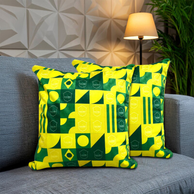 Kit 2 Capas de Almofadas Brasil 45x45cm Cama inBox